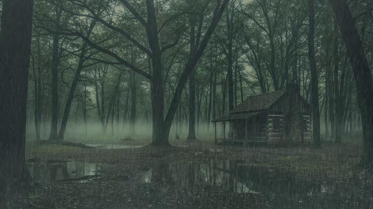 Rainy Night Cabin in the Forest | Relax and Sleep Deeply