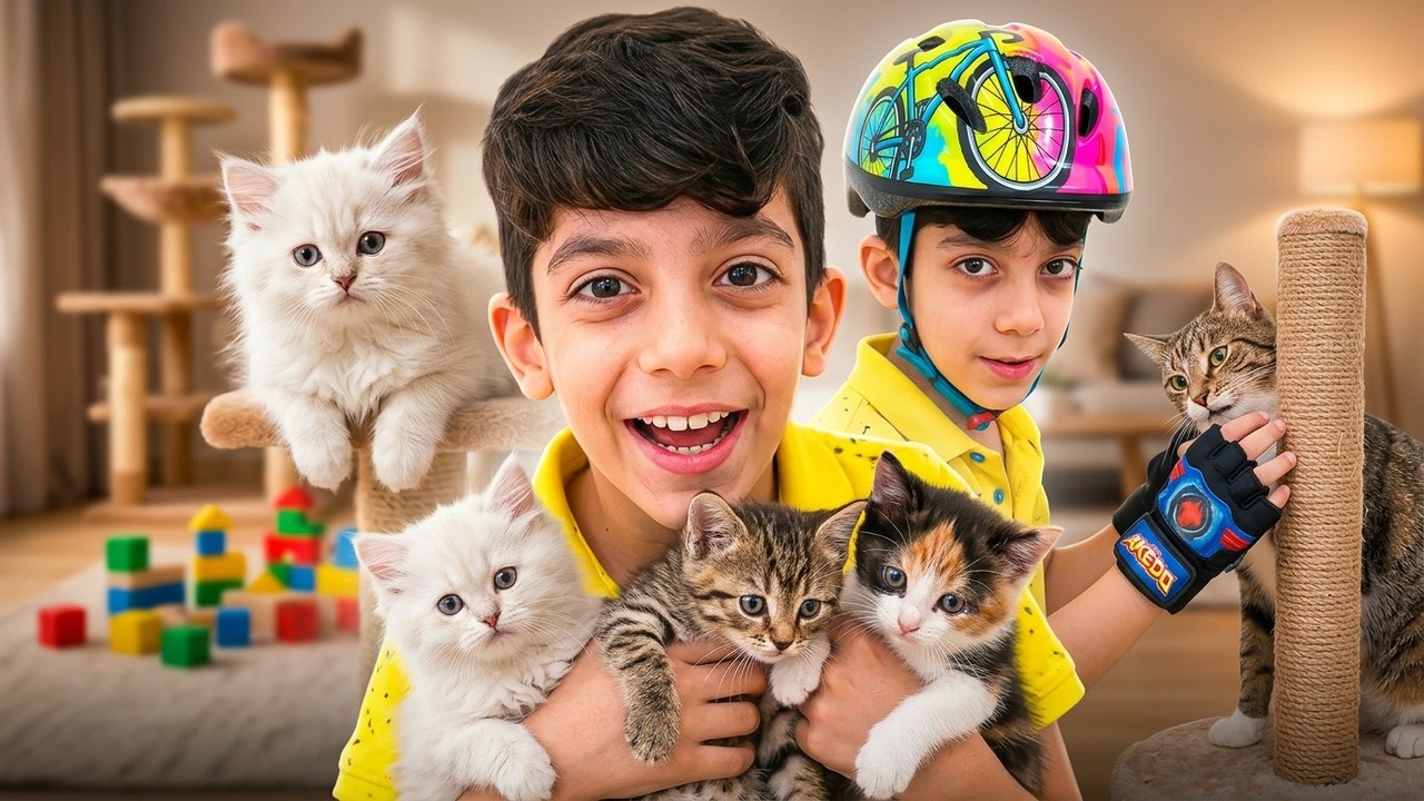 Jason e Alex giocano con i gatti e i gattini adottati | Jason Vlogs Italia - Compilation