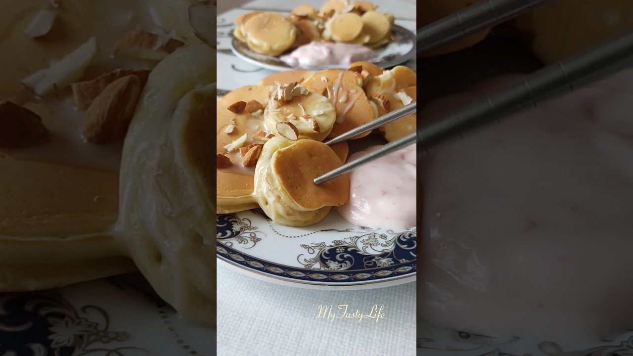 pancakes with banana 🍌🥞#pancakes#bananarecipe #shorts #tasty #шортс #панкейки #