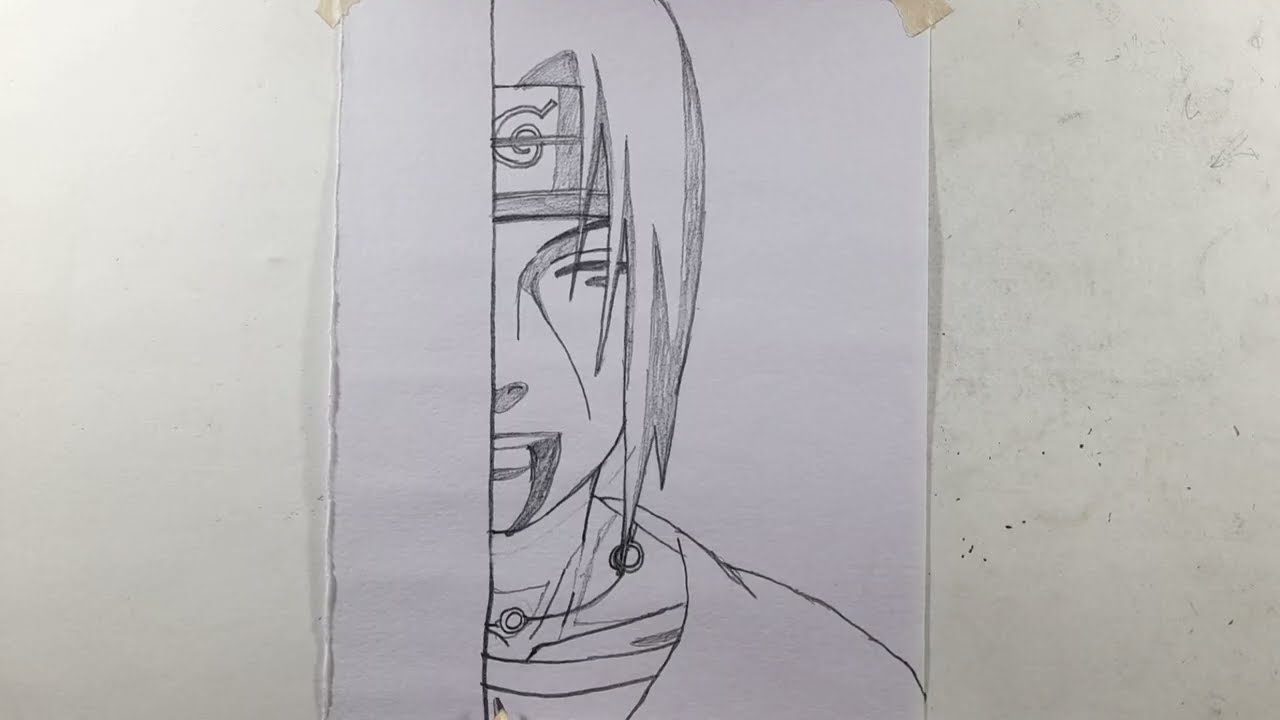 Itachi Uchiha Drawing Step By Step, How To Draw Itachi Uchiha, 