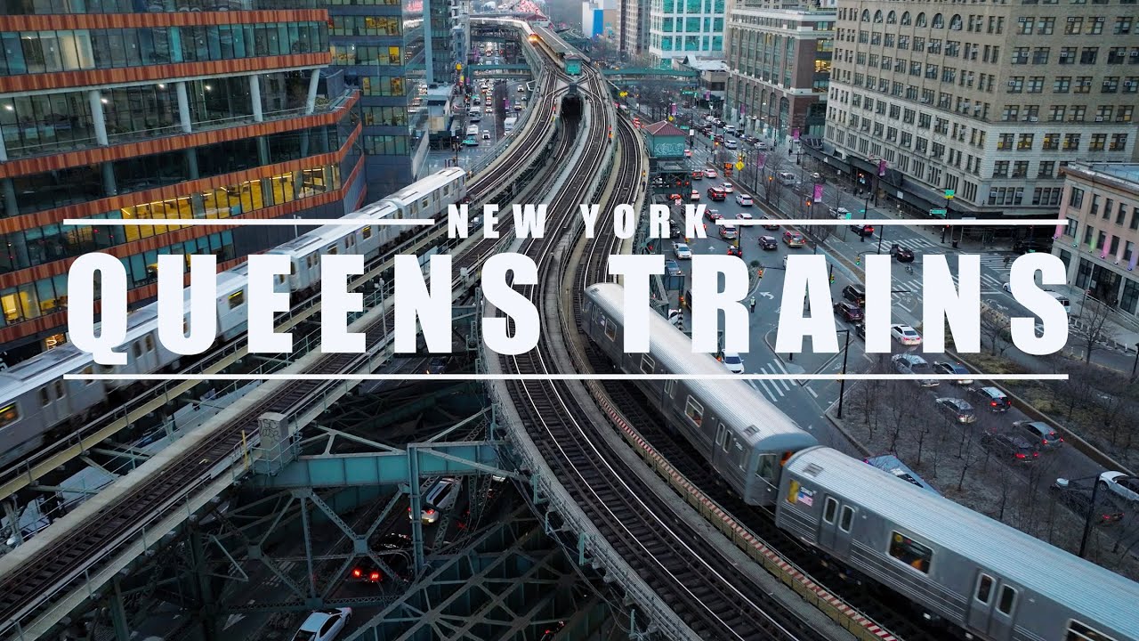 L.I.C. Queens - Above Ground Subway Trains