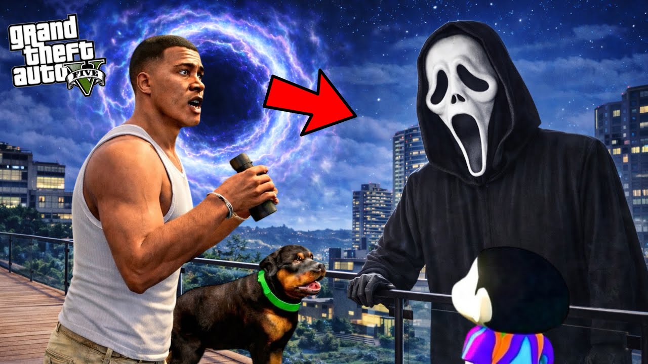 Franklin And Shinchan Found Ghost Face From Other Dimension In GTA 5