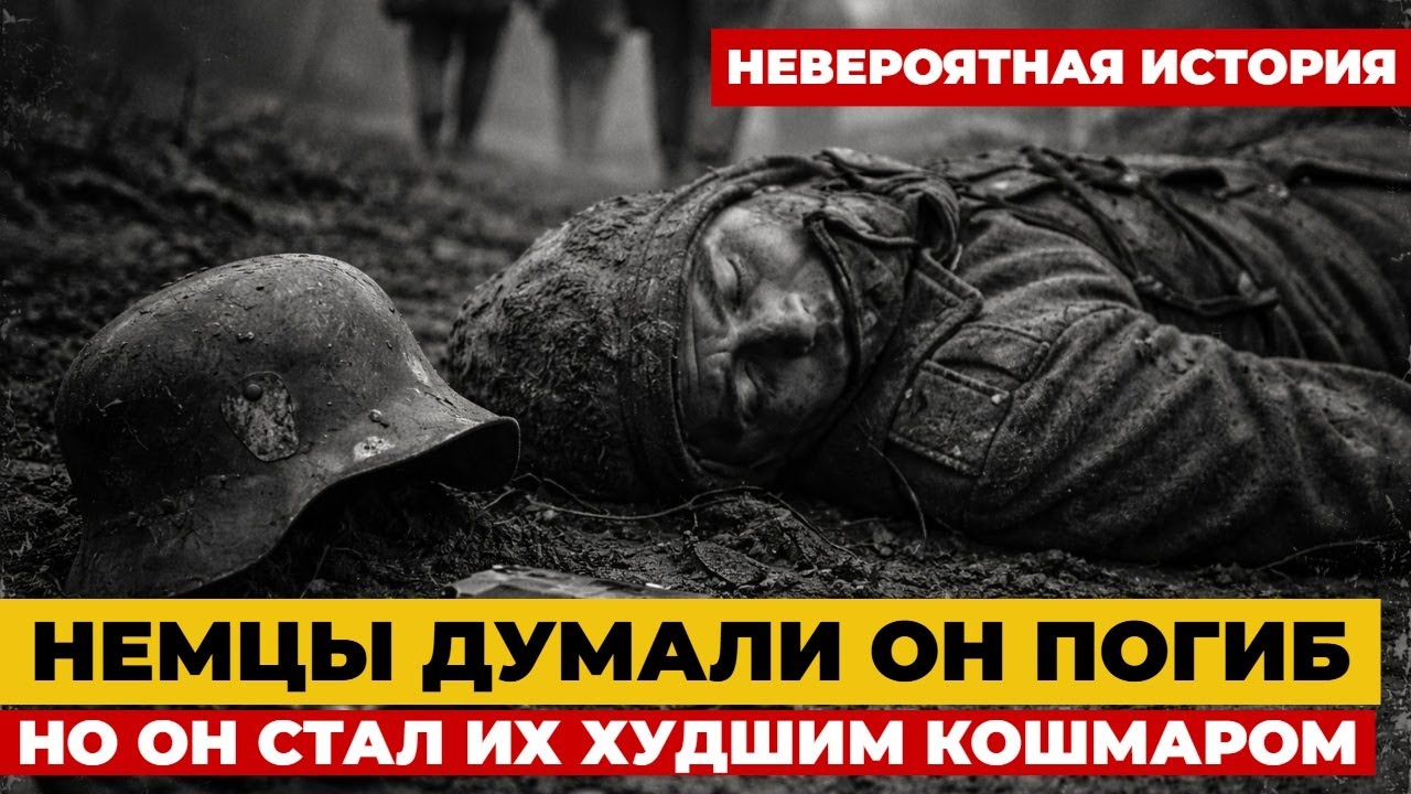ОН ПРИТВОРИЛСЯ МЕРТВЫМ. Немцы прошли мимо… а он встал