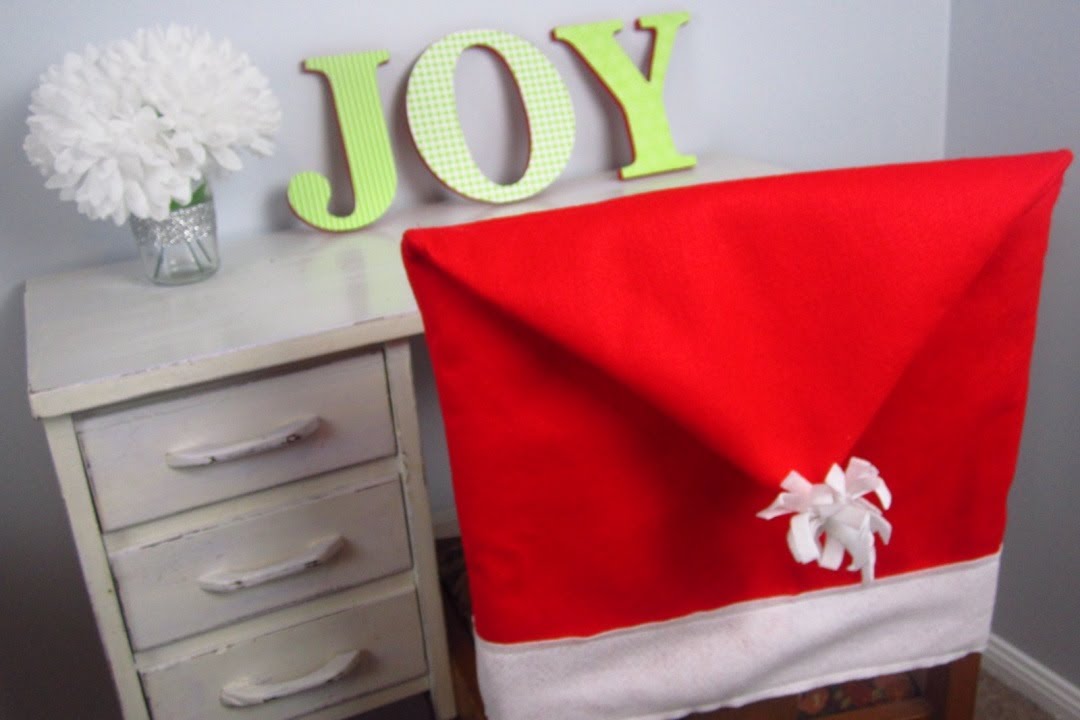 {DIY Christmas}❄DIY Santa Hat Chair Covers