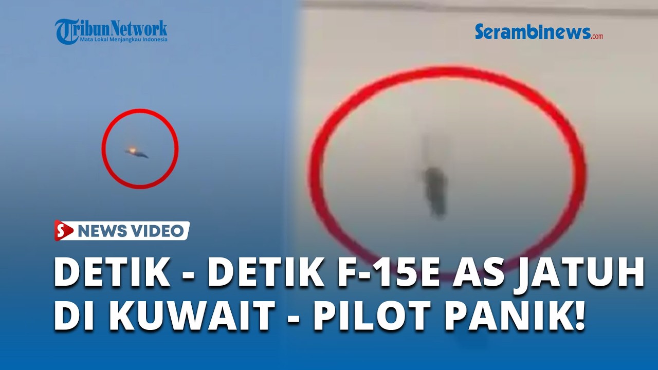 Detik - Detik F 15E Amerika Jatuh Api di Mesin, Pilot Loncat Menyelamatkan Diri