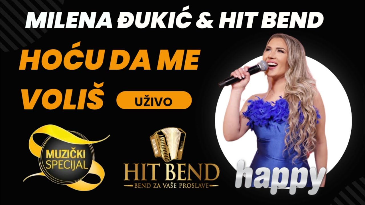 MILENA DJUKIĆ & HIT BEND | HOĆU DA ME VOLIŠ [ UŽIVO ] - Muzički specijal - Tv HAPPY