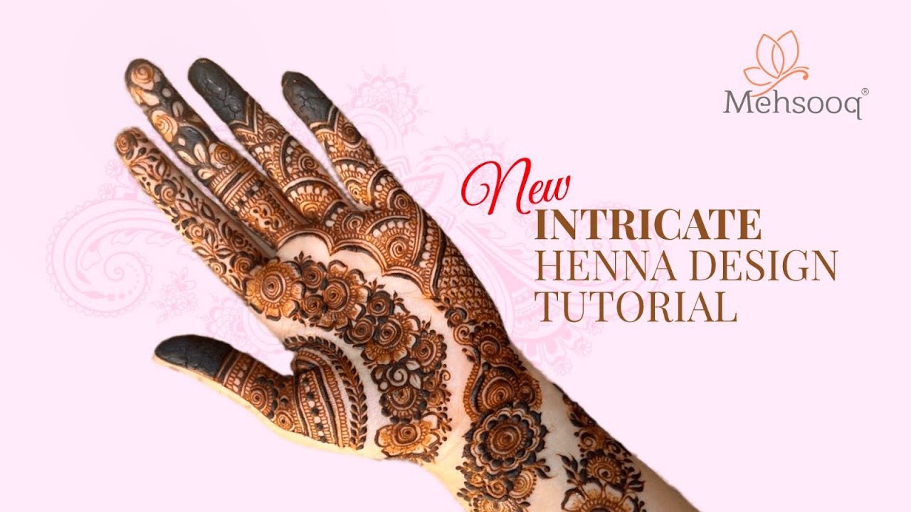 How to : Beautiful Front hand henna design | Intricate Semi Bridal henna design