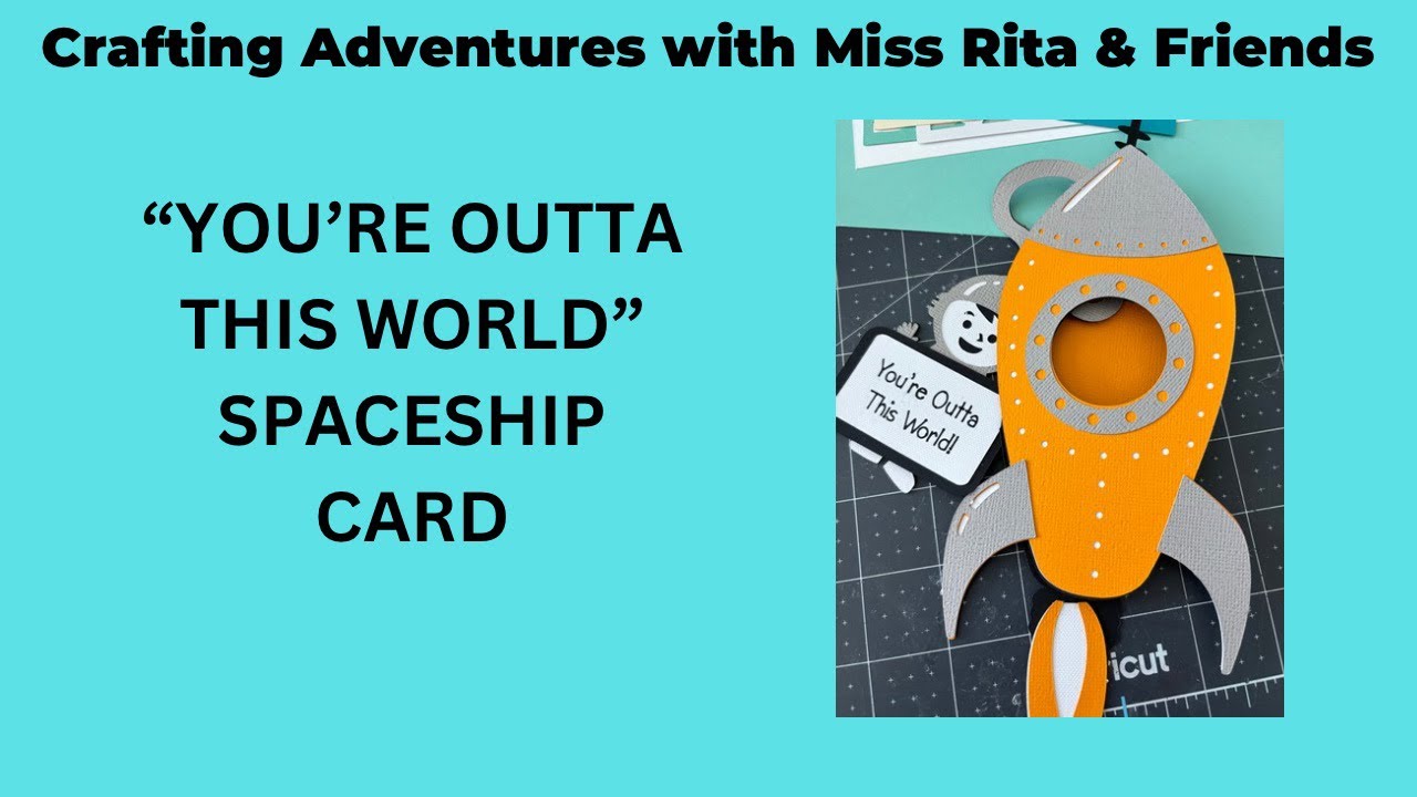 “You’re Outta This World!” Space Rocket Card