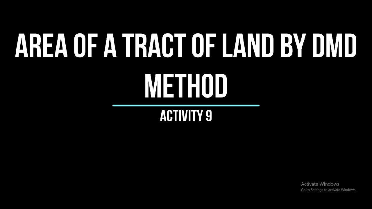 Area of a tract of land by DMD and DPD Methods