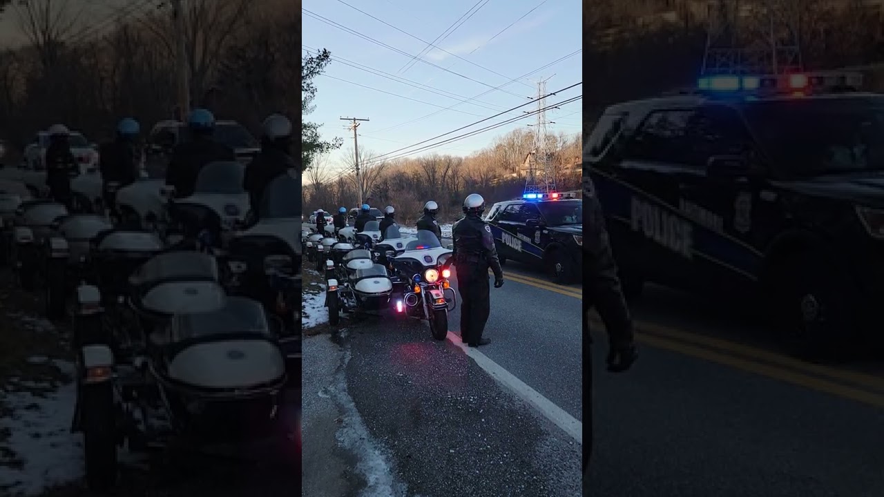 Officer Keona Holley Funeral Procession at Gravesite Entrance