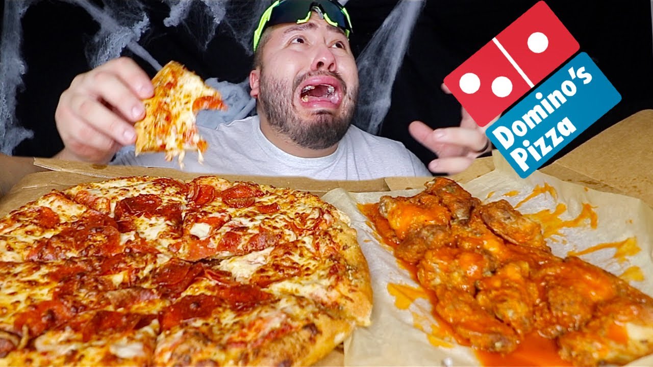 Dominos Is Back! Pizza & Wings • MUKBANG