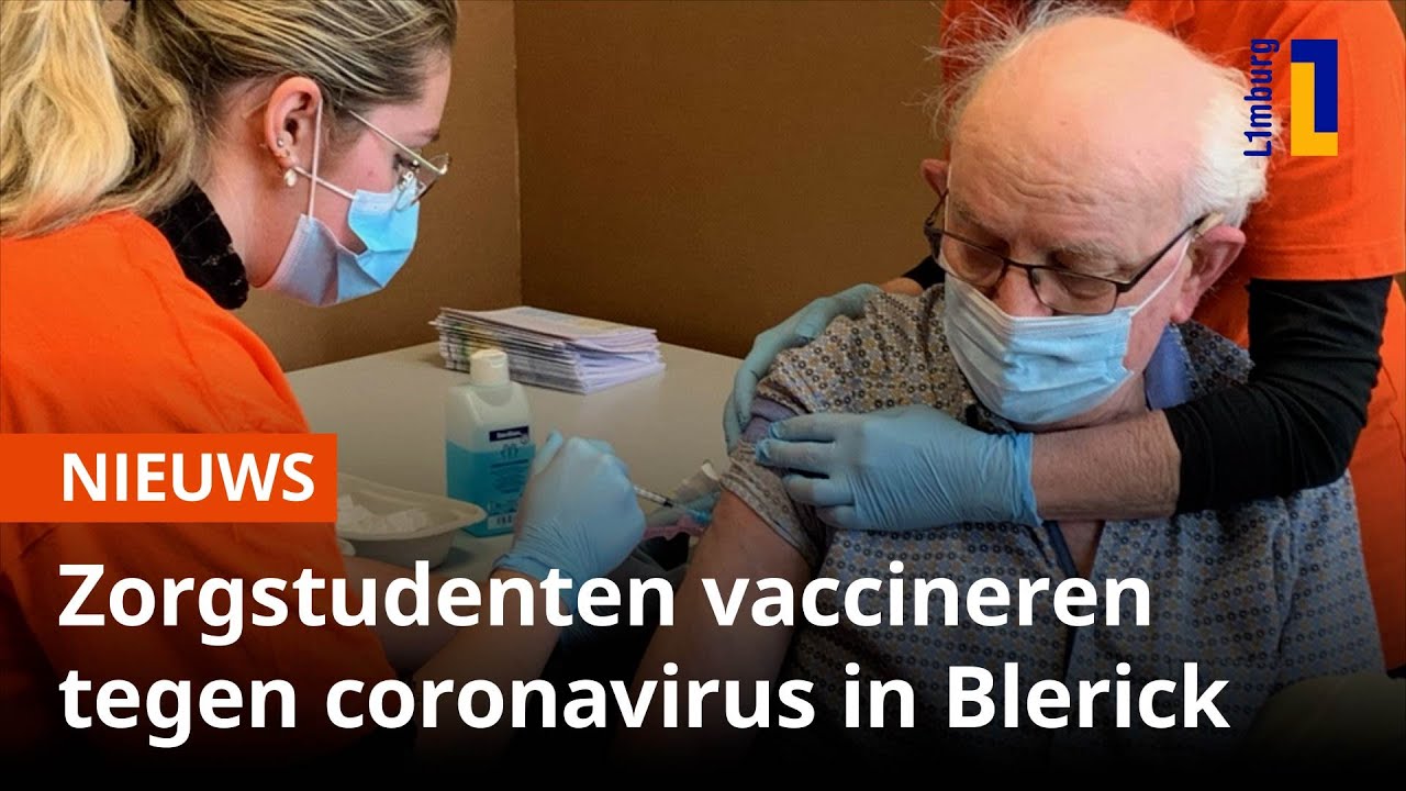 Zorgstudenten zetten vaccinaties tegen corona in Blerick