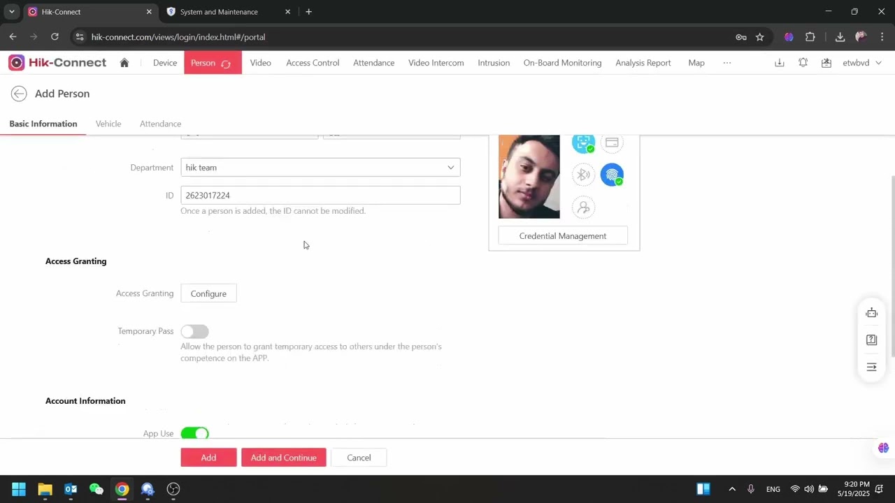 How to configure time attendance using Hik-connect teams  (Kurdish)