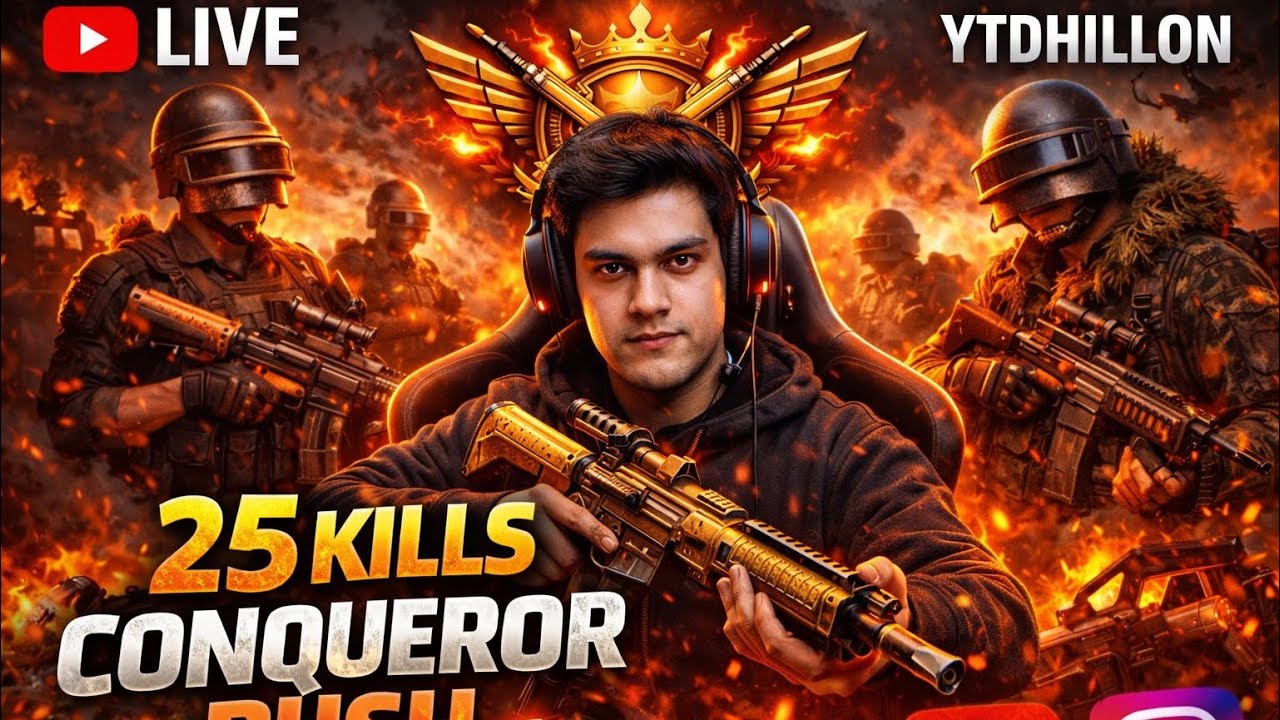 25 KILLS 😱 Conqueror Lobby Domination 👑🔥 | YTDHILLON #pubg  #gaming