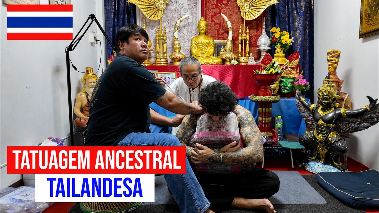 Sak Yant a TATUAGEM SAGRADA da TAILÂNDIA! 🇹🇭 (+MONGES DE CERA)