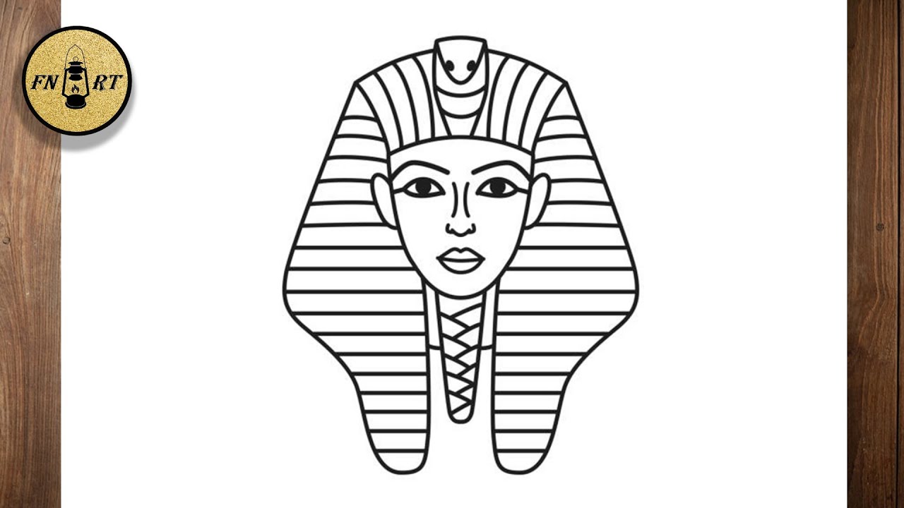How to draw a egyptian pharaoh easy