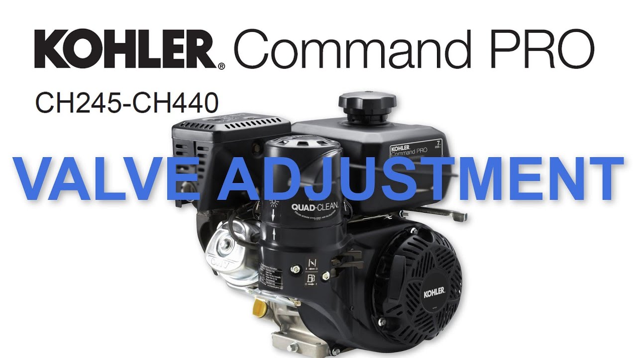 KOHLER Command Pro Valve Adjustment (4.5-14hp)
