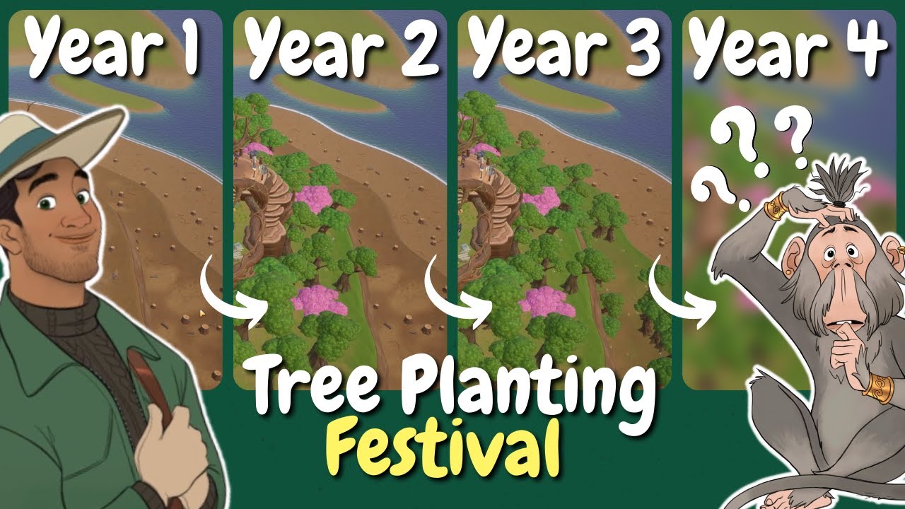 Differences in Tree Planting Festival From Year 1-4 | Coral Island