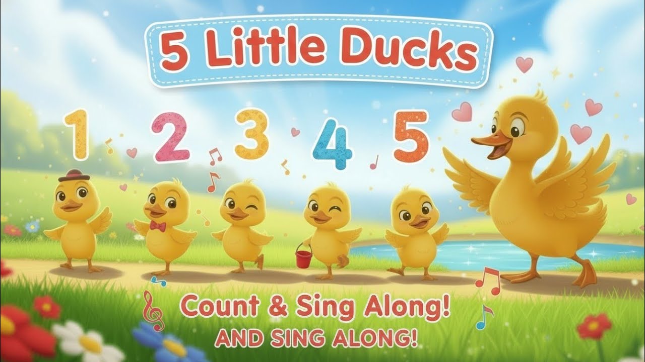 Five Little Ducks 🦆 | Kids Songs | Nursery Rhymes | Baby Songs