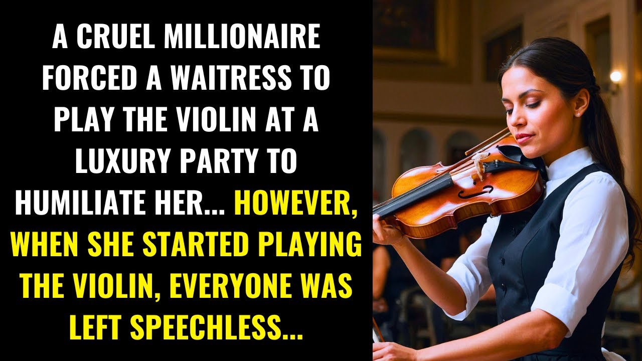 CRUEL MILLIONAIRE FORCED A WAITRESS TO PLAY THE VIOLIN, BUT HER TALENT SURPRISED EVERYONE...
