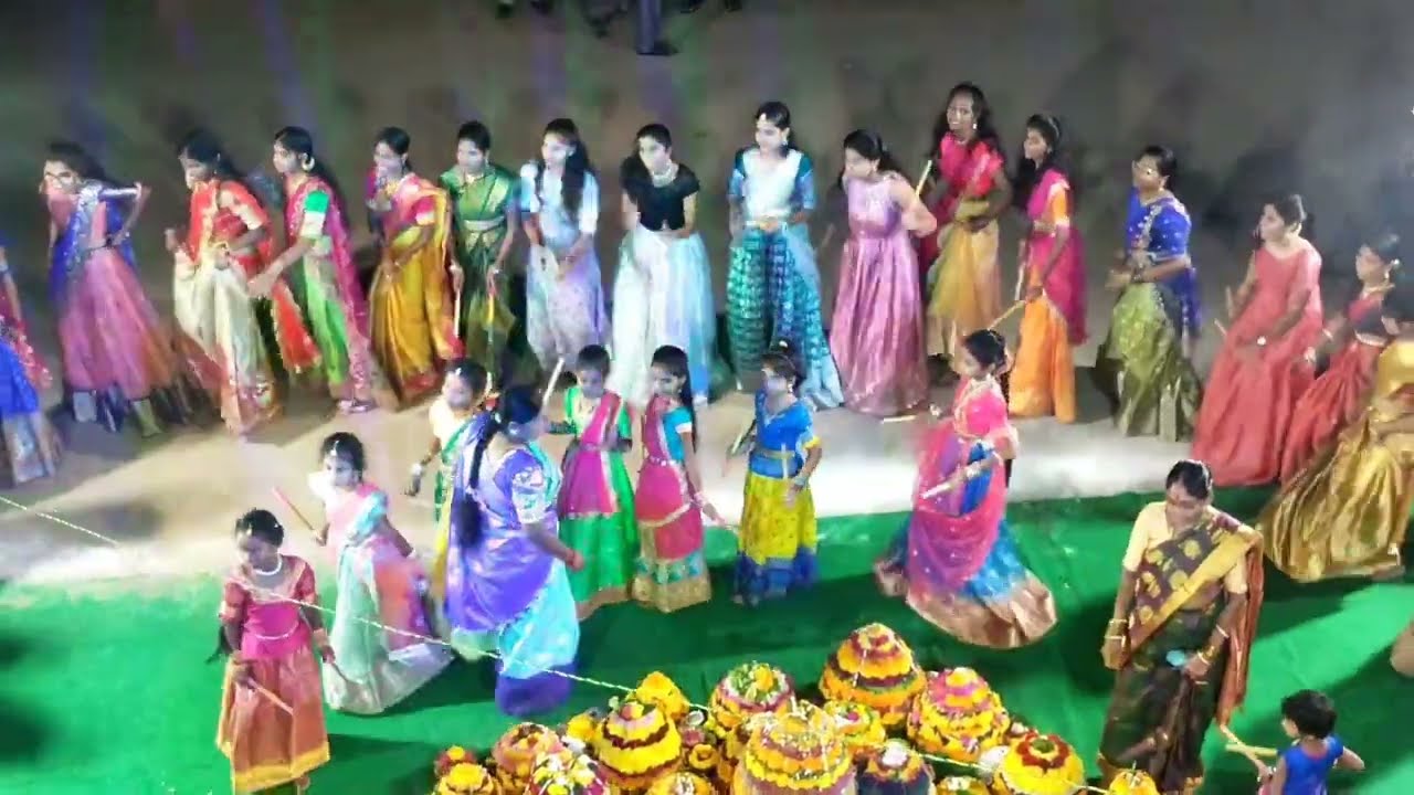 bathukamma celebrations in edulabad | village bathukamma celebrations |