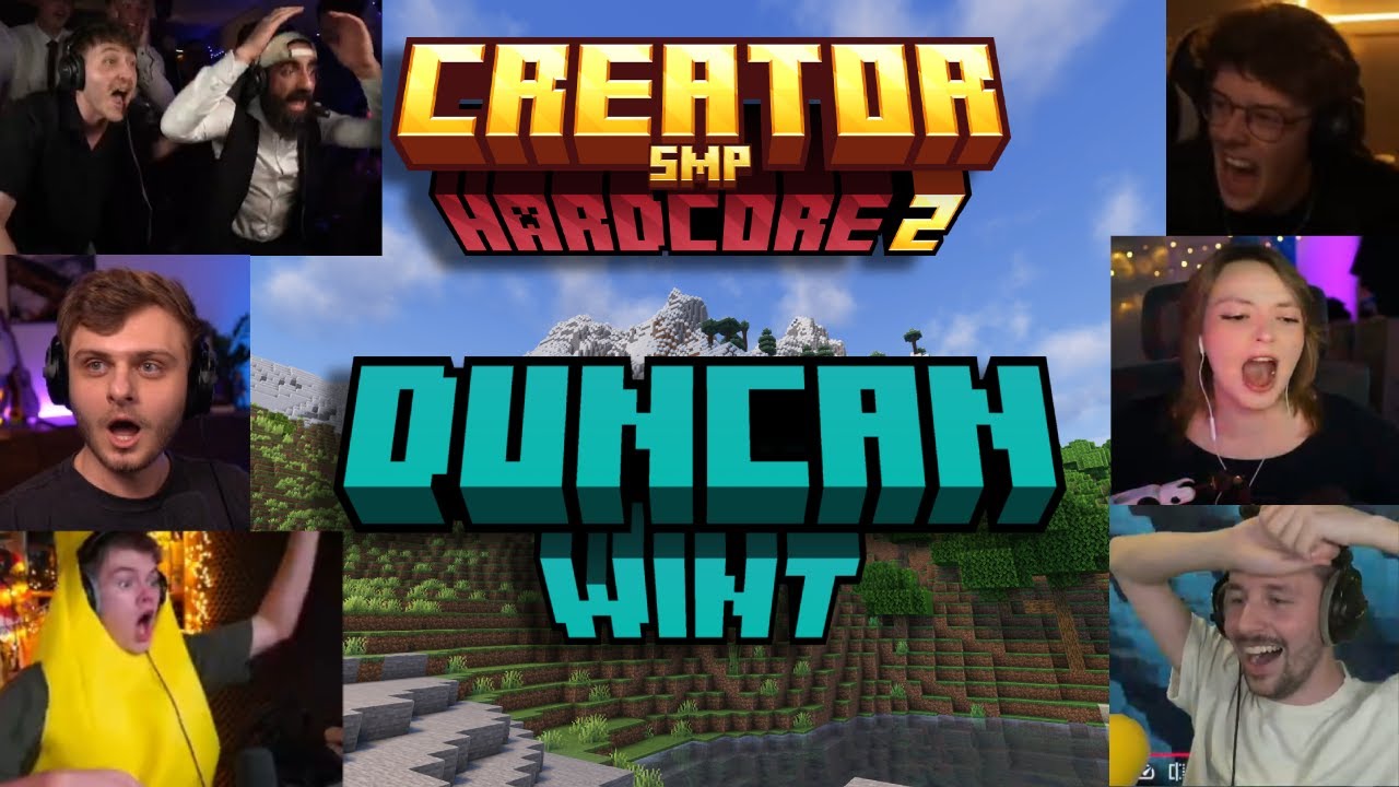 Streamers Reageren Op Duncan's Win In Creator SMP Hardcore S2