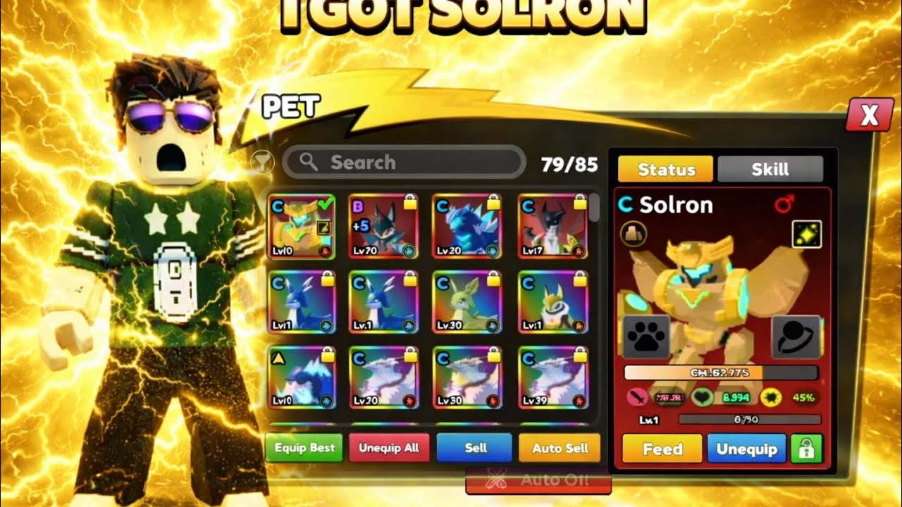 How to get solron 💥 i got solron 🔥 New evolution of gildron 💥 catch a monster Roblox 