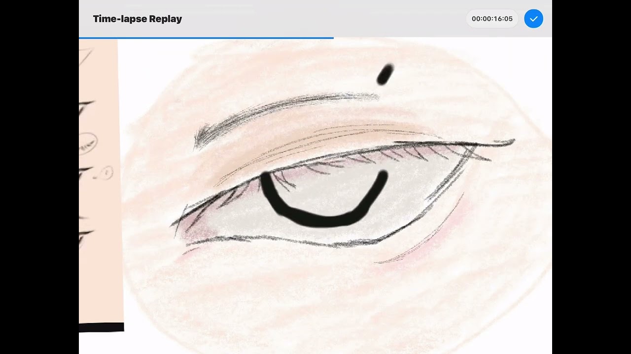 Time lapse of the eye I drew
