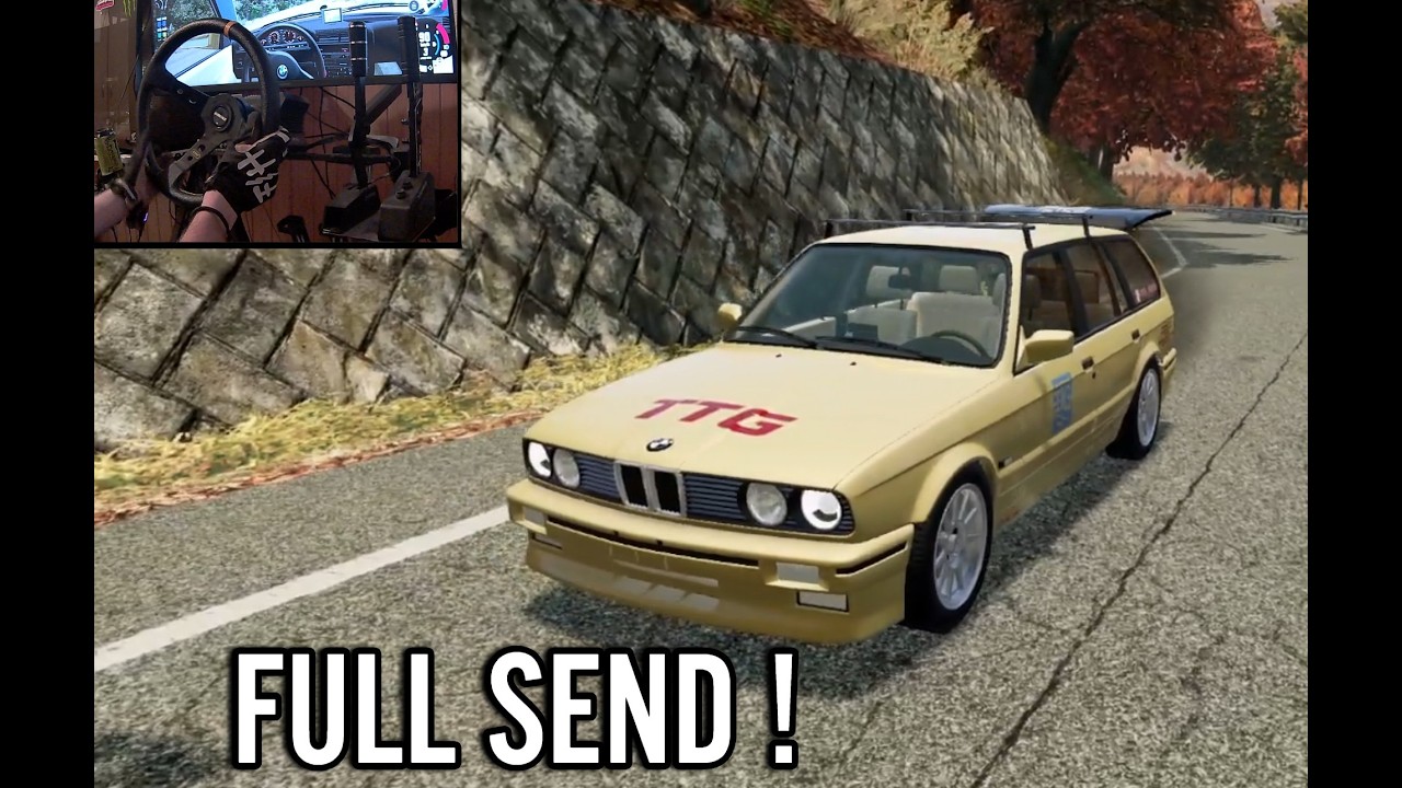 🔥 FULL SEND BMW E30 WAGON IN THE QUARRY… UNTIL I CRASH! | BeamNG | POV