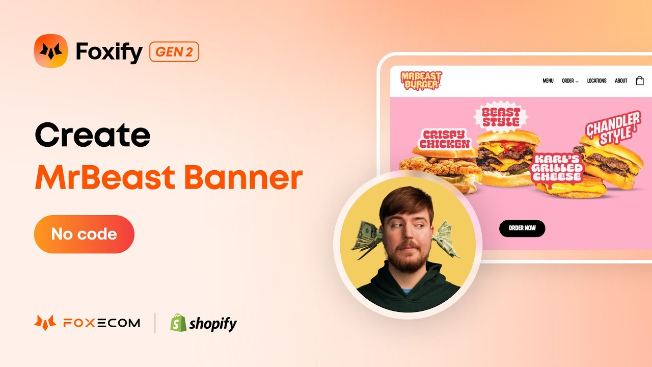 Create Eye-Catching MrBeast-Inspired Banners for Your Shopify Store | Foxify Page Builder Tutorial
