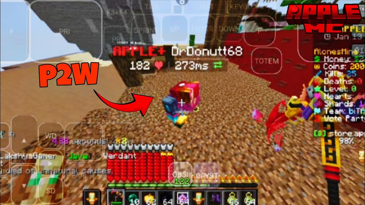 Killing Some P2W Players in Applemc banana ch 2 season 2 || #applemc 