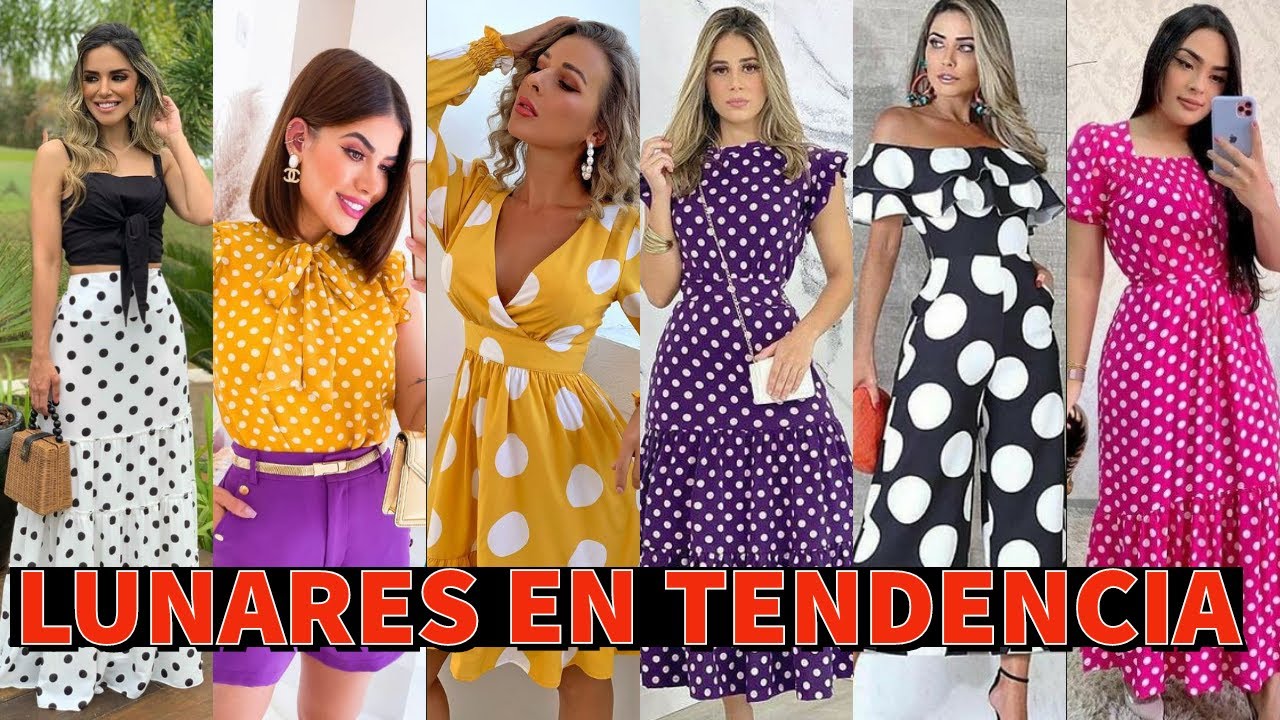Moda con lunares 🔴⚫luce distinguida con un outfit de lunares/moda mujer 2023/24