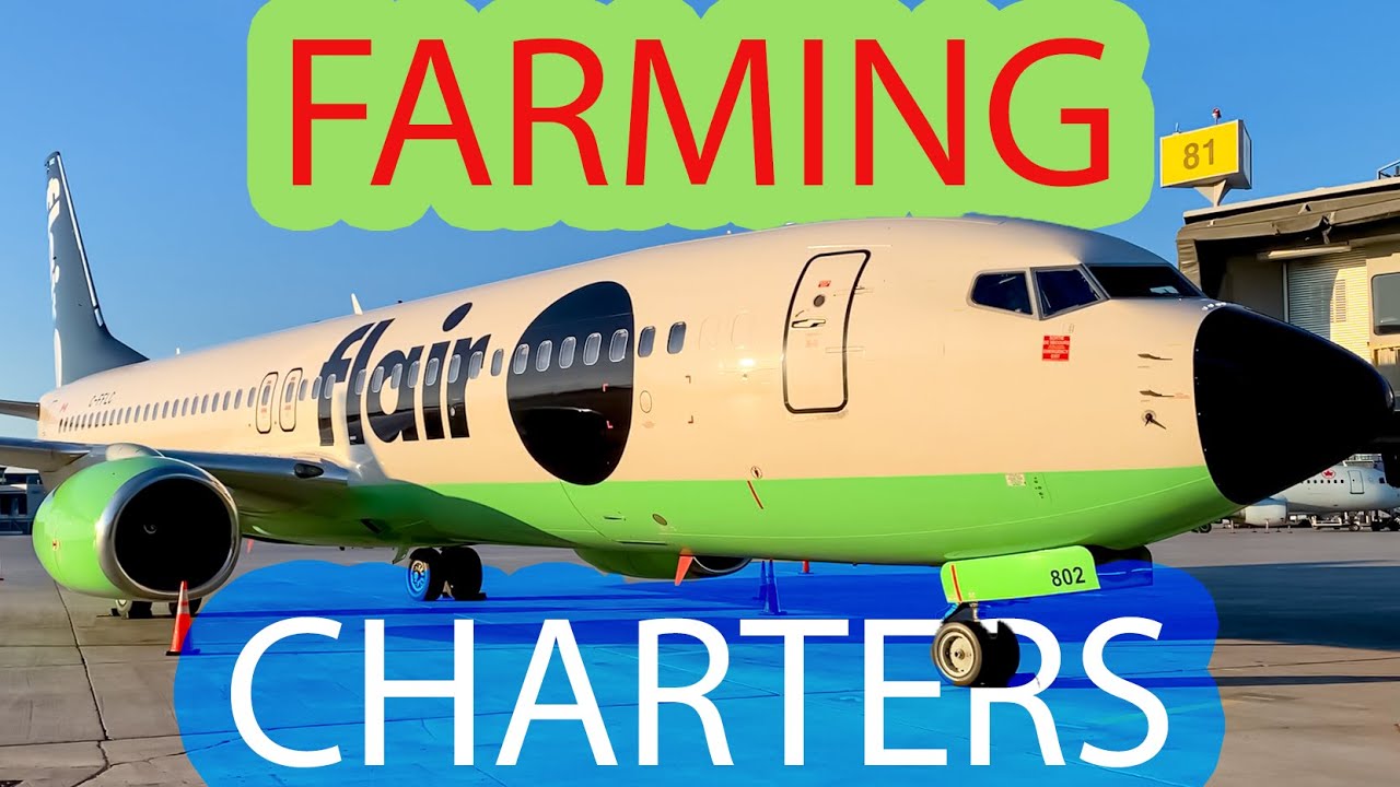FARMING CHARTER! Flair Airlines Boeing 737-800 (B738) in action in Montreal (YUL/ CYUL)