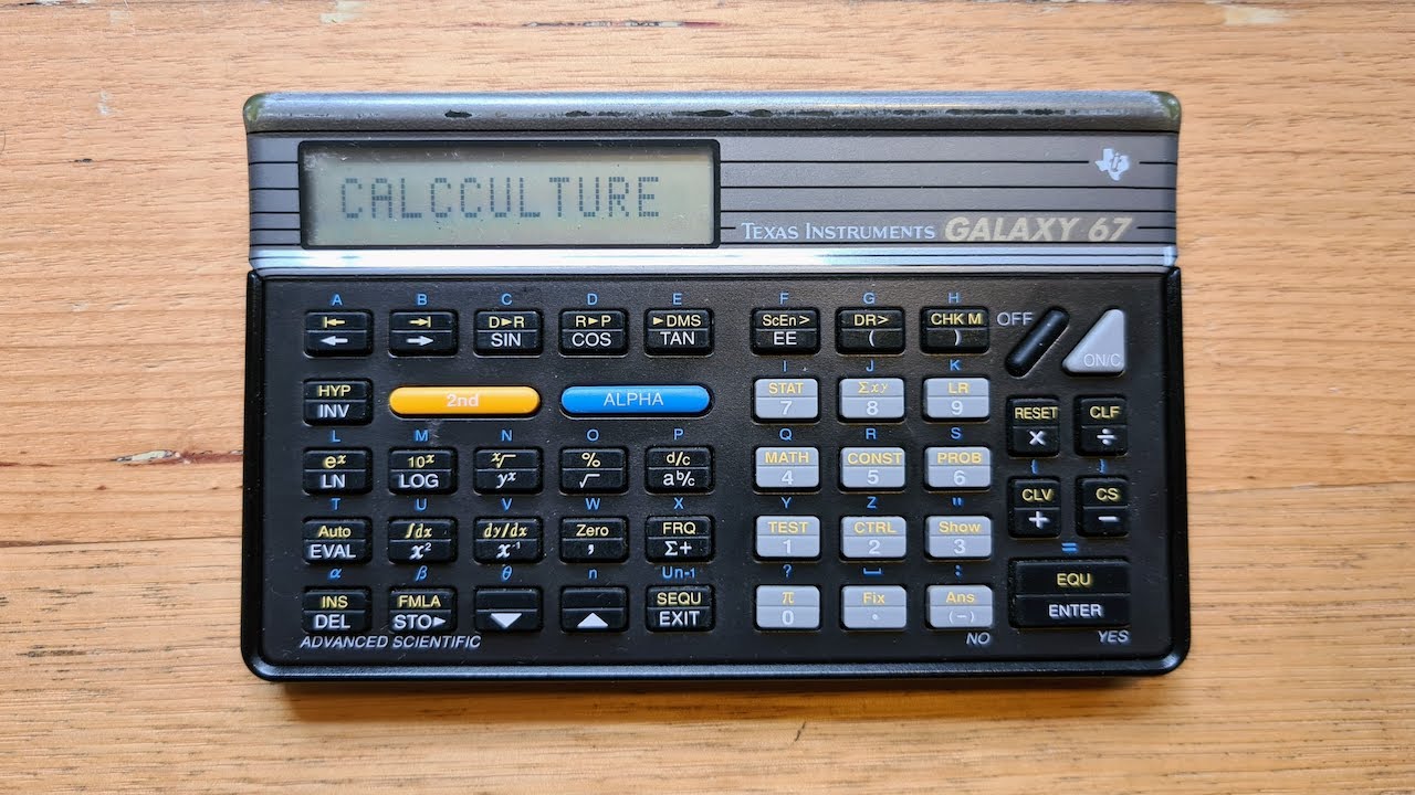 TI Galaxy 67 Scientific Calculator from 1992