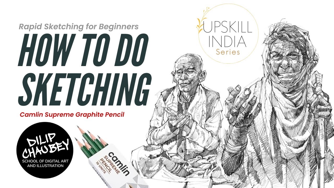 Art Beginners के लिए Rapid Sketching | Simple और Fast Drawing Technique Dilip Chaubey School of Art