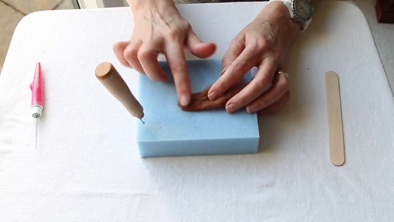 Needle felting Techniques . Wrapping & Attaching Eyes