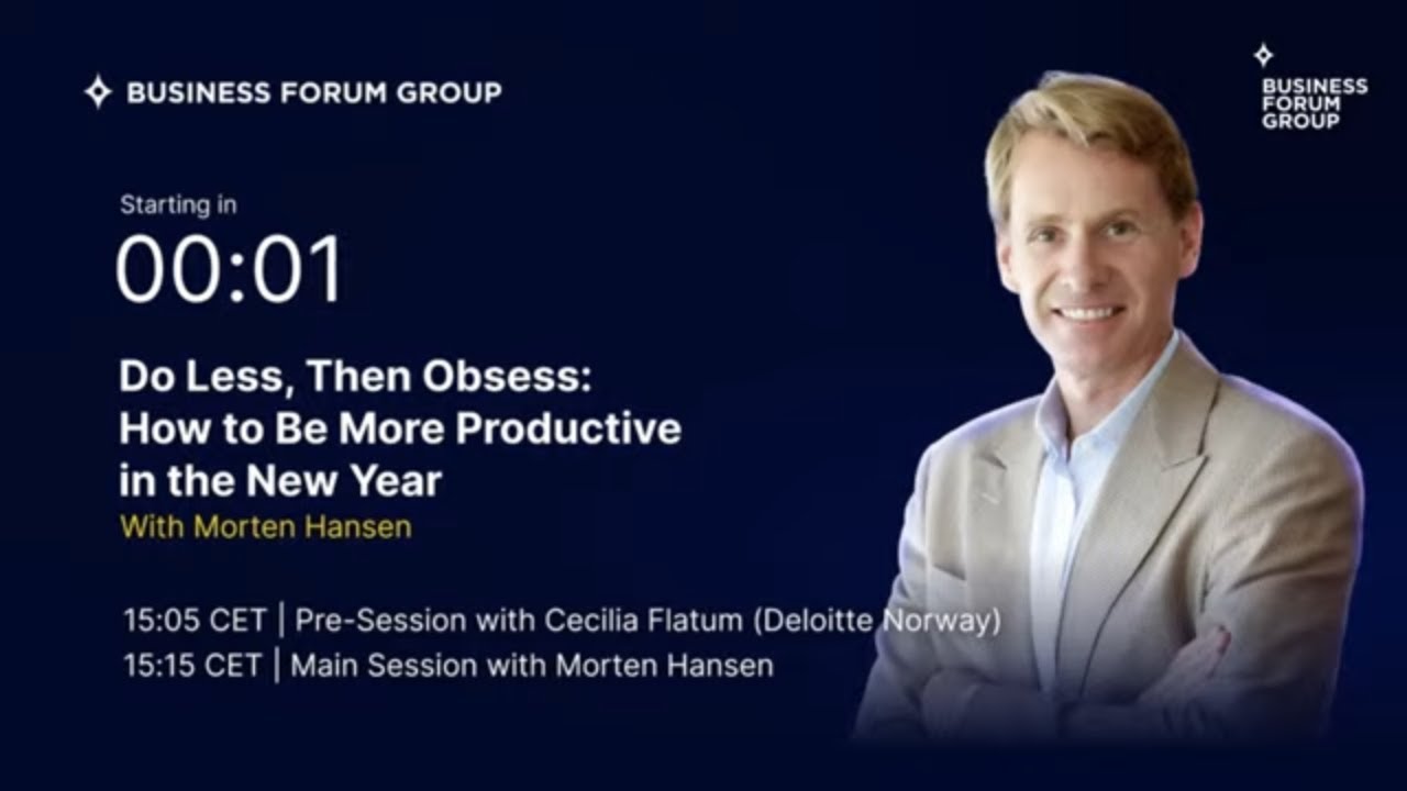 Do Less, Then Obsess: How to Be More Productive in the New Year