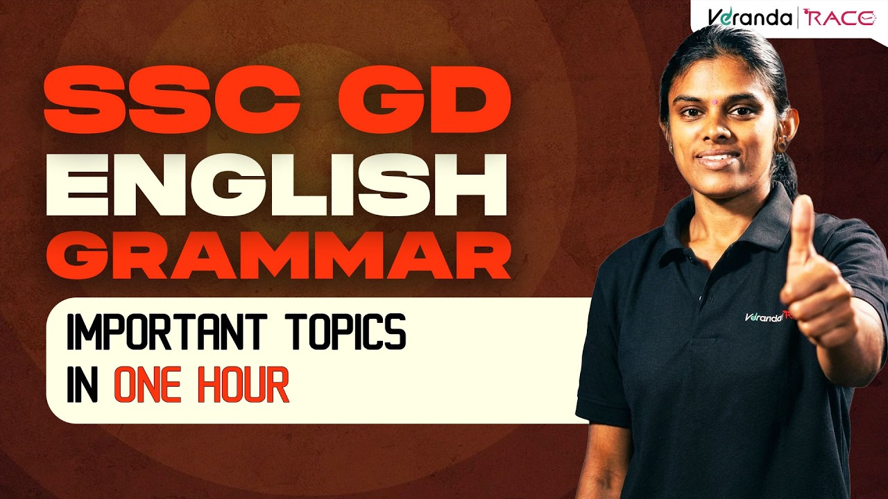 English Grammar Important Questions | English For SSC GD | Veranda Race #sscgd #sscexams