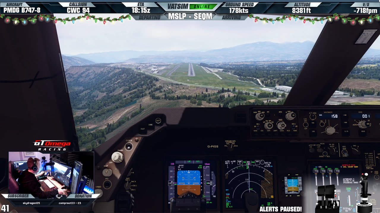 [P3D v5] ✈️ 8000ft Elevation Jumbo Landing! ✈️｜Boeing 747-8 at Quito SEQM