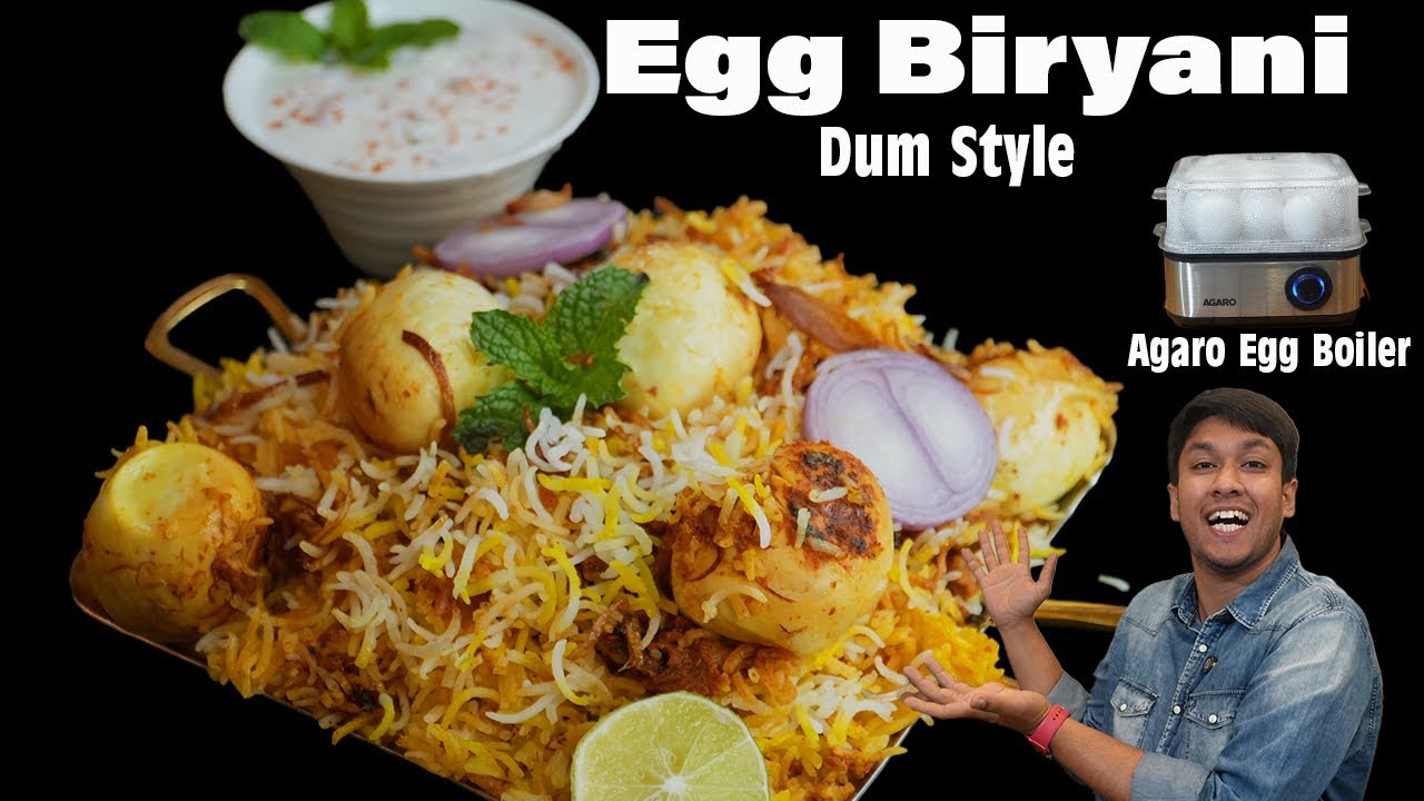Egg Biryani - Agaro Egg Boiler- Easy Egg Dum Biryani Recipe - Perfectly Boiled Eggs For Biryani