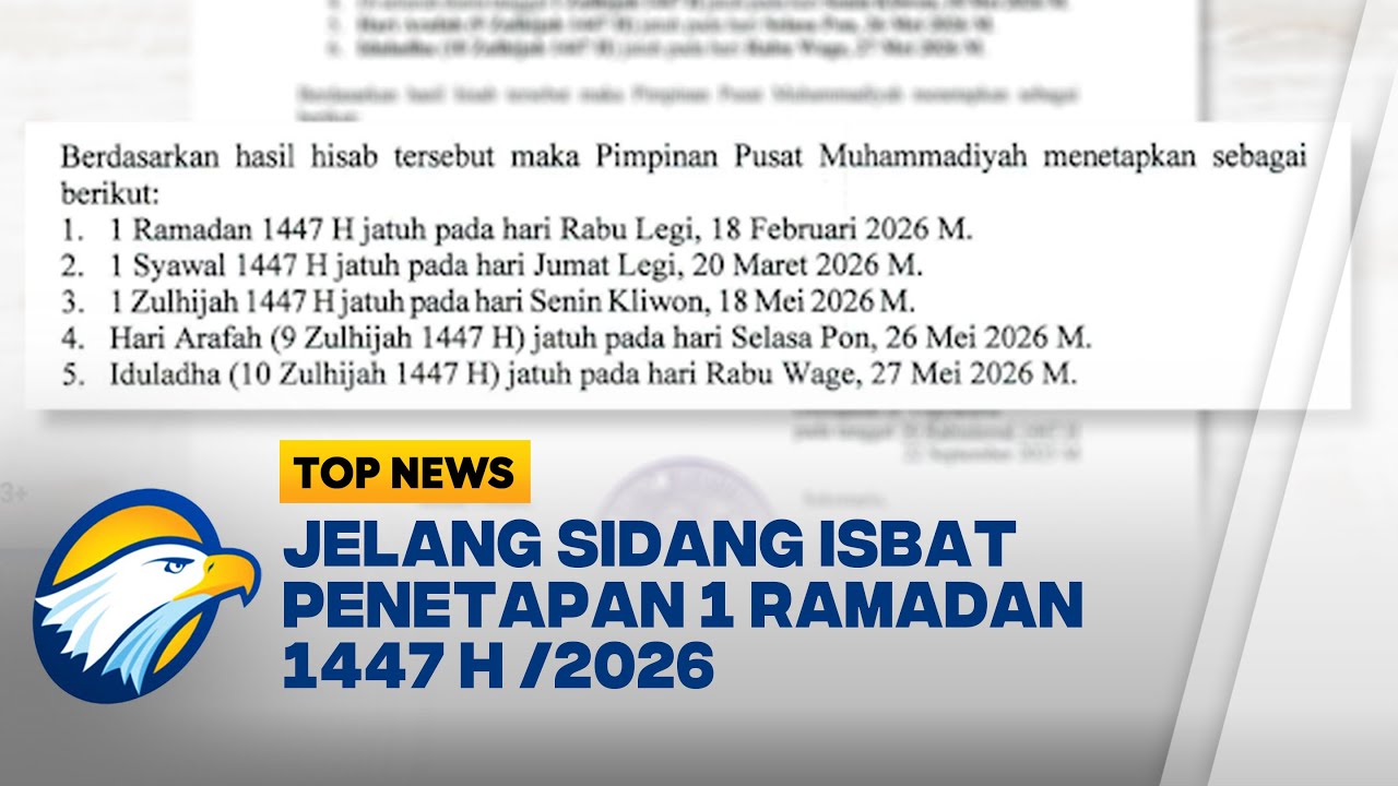 Sidang Isbat 1 Ramadan 1447 H Digelar 17 Febuari 2026  - [Top News]