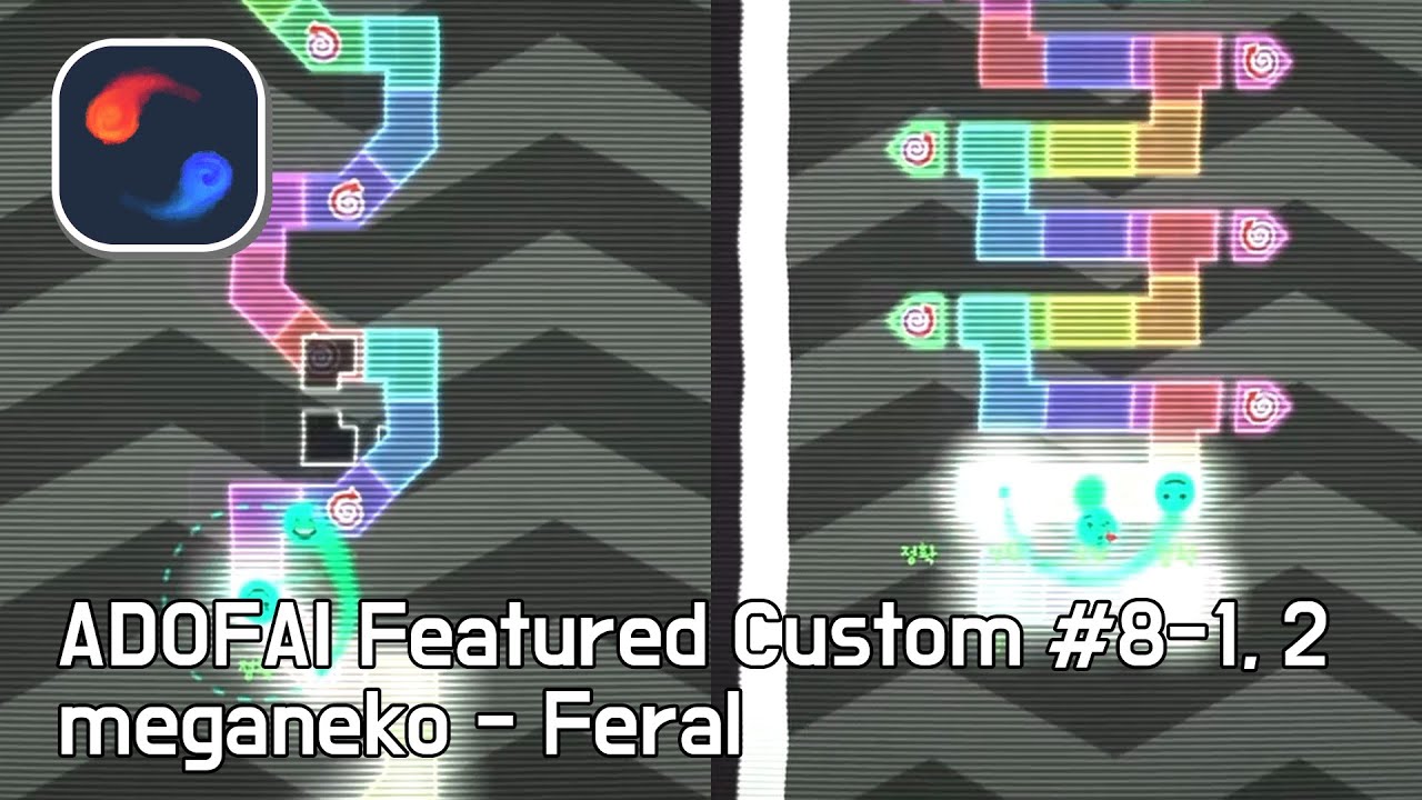 [ADOFAI Featured Custom #8-1, 2] meganeko - Feral [Easy, Normal] (by Ma6icCu8e)
