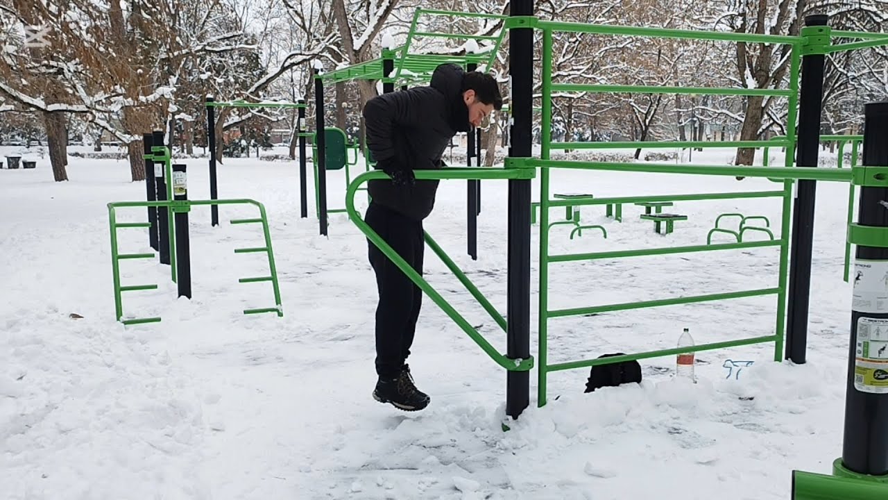 Push-ups, dips | Winter workout ❄️⛄