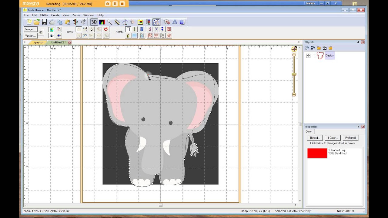 How to import clip art into Embrilliance StitchArtist -OLD Digitizing Video by Designs by Little Bee