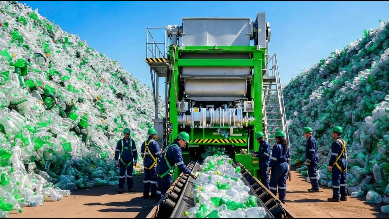 Inside the Giant Factory That Turns Trash Bottles Into New Plastic — Full Recycling Process