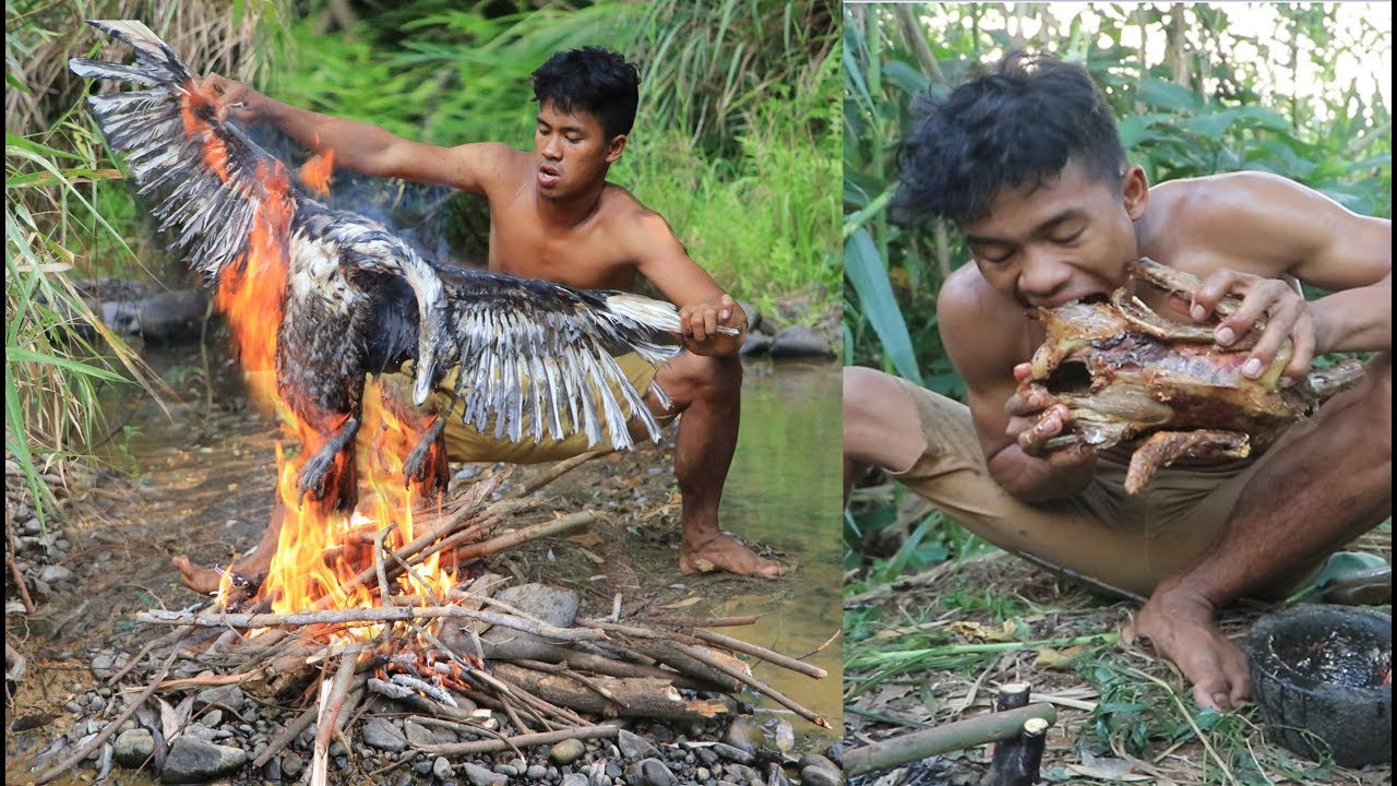 adventure in forest - Find Food delicious in the jungle -Cooking duck Eating delicious