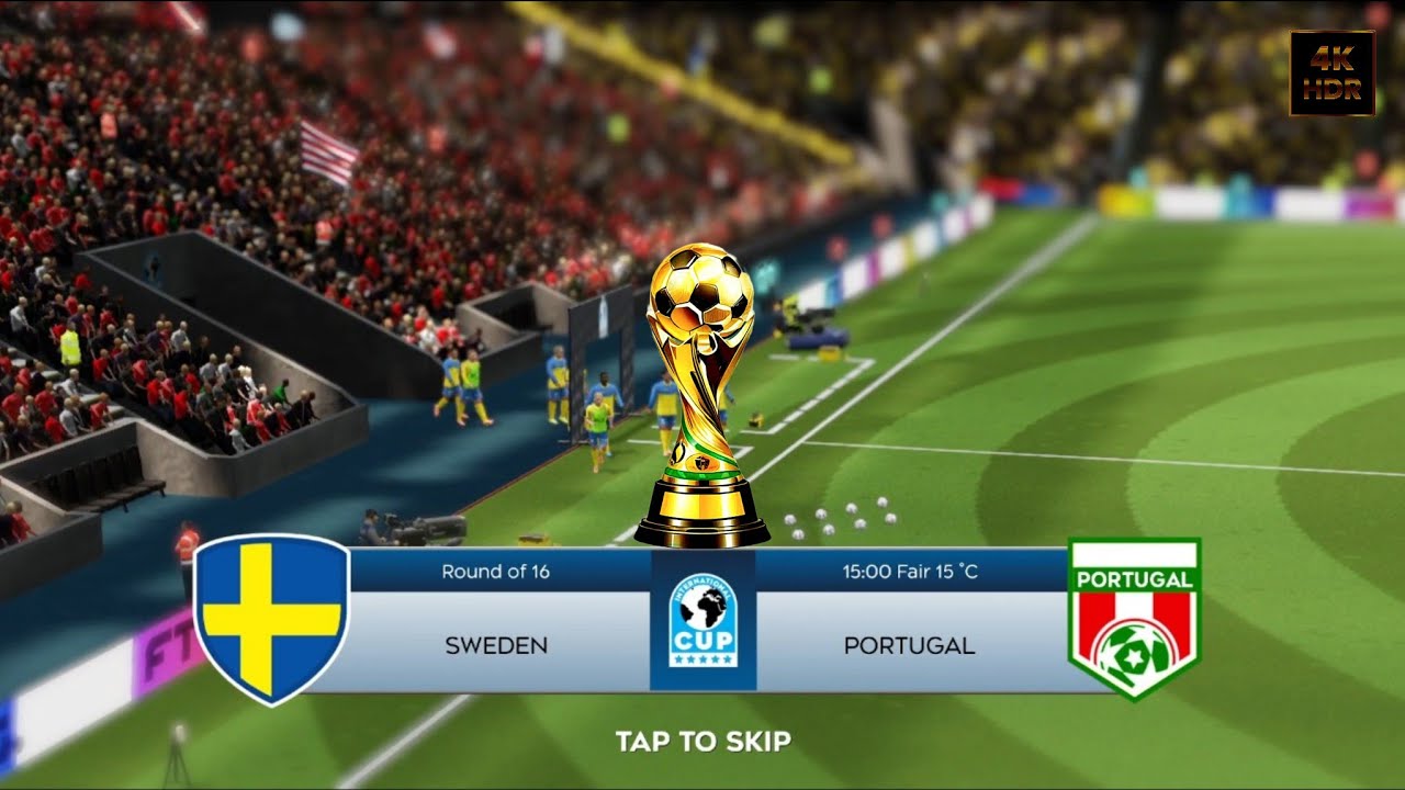 DLS 26 || Sweder  vs Portugal cup final world 4K