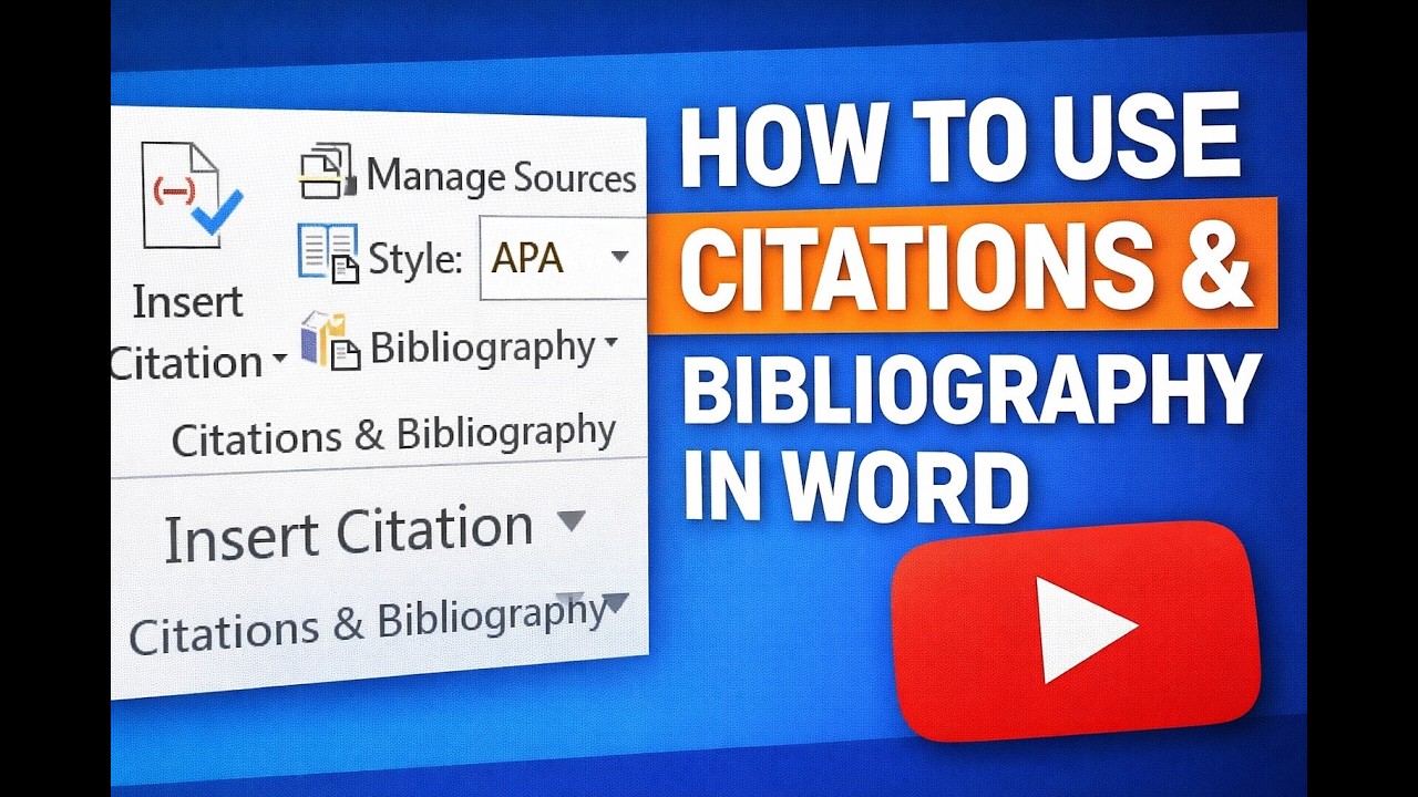 Citations & Bibliography in Word – Easy Method