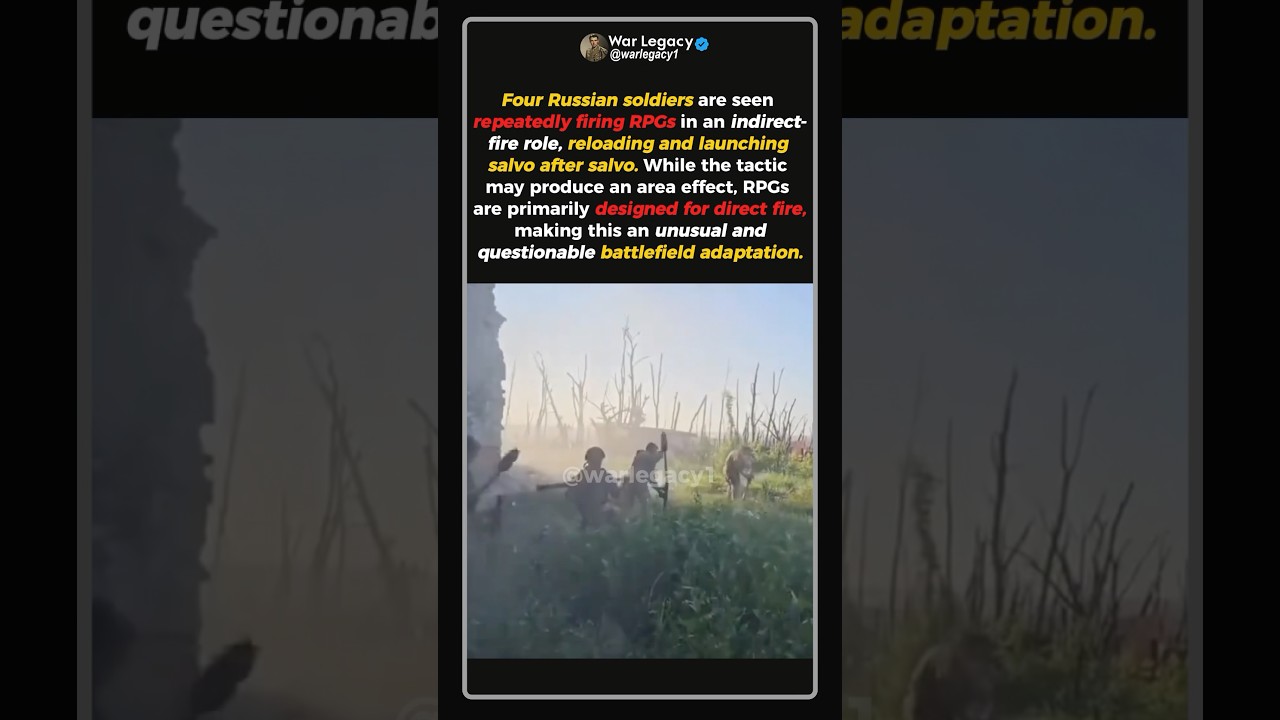 Russian Soldiers Fire RPGs Like an Artillery Battery #shorts