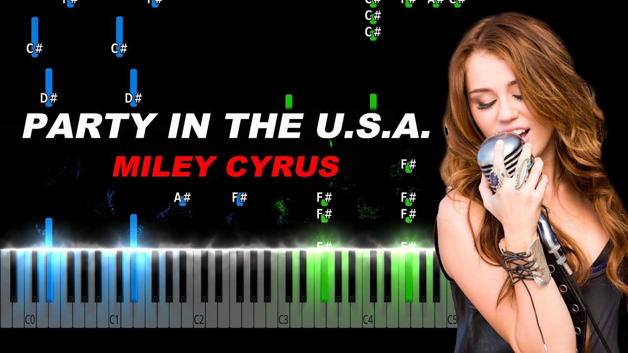 Miley Cyrus - Party In The U.S.A. Piano Tutorial